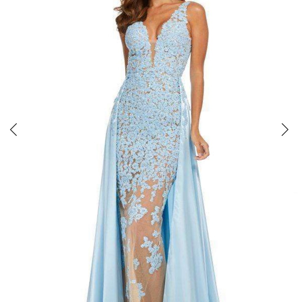 NWT SHERRI HILL LIGHT BLUE PROM DRESS| style 52599